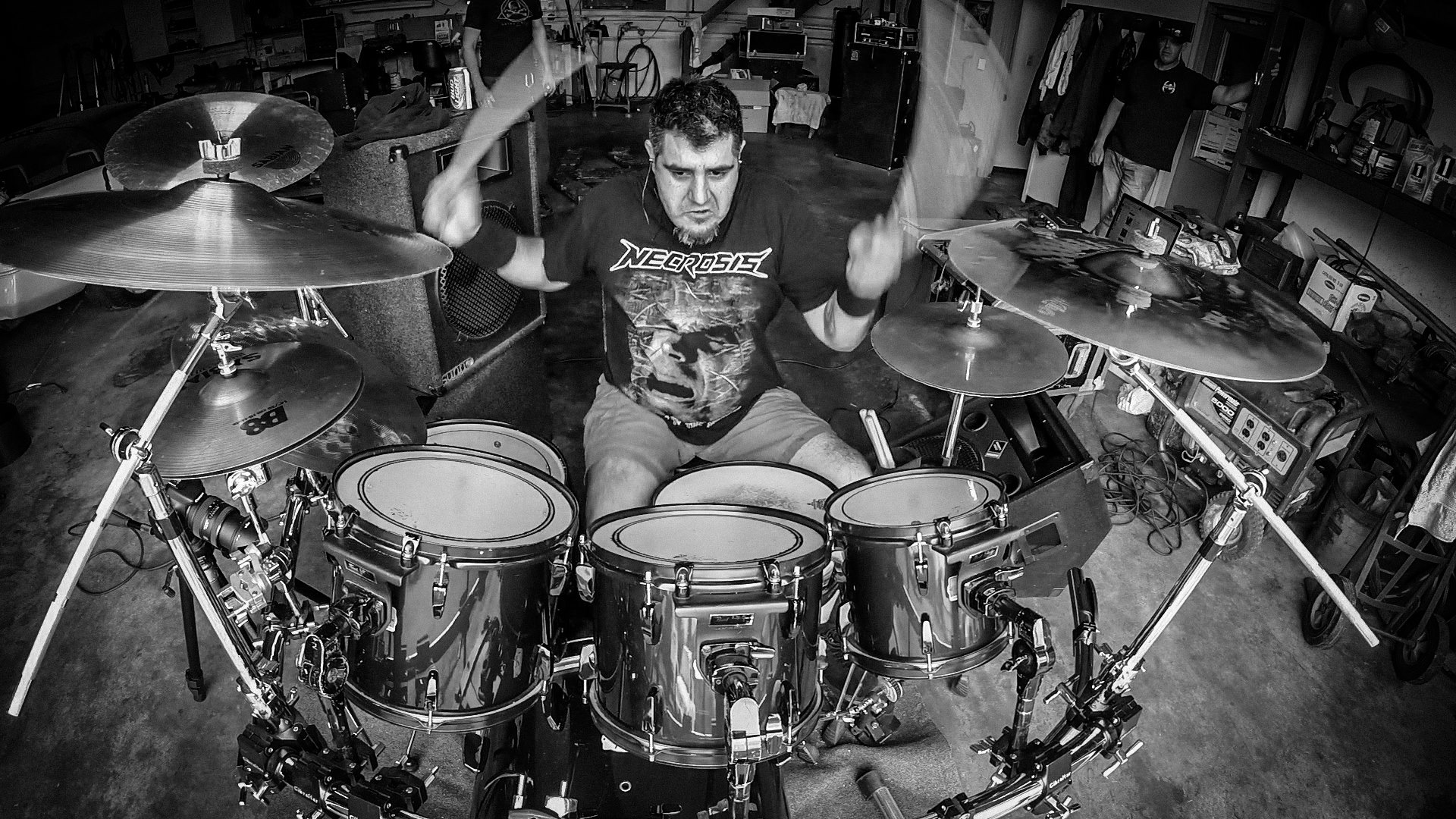 Ignacio Orellana playing drums